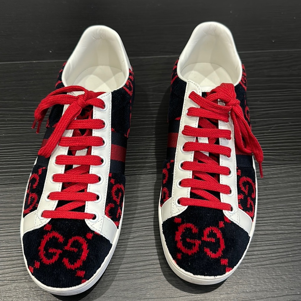 Gucci ace red/blue/white terry logo